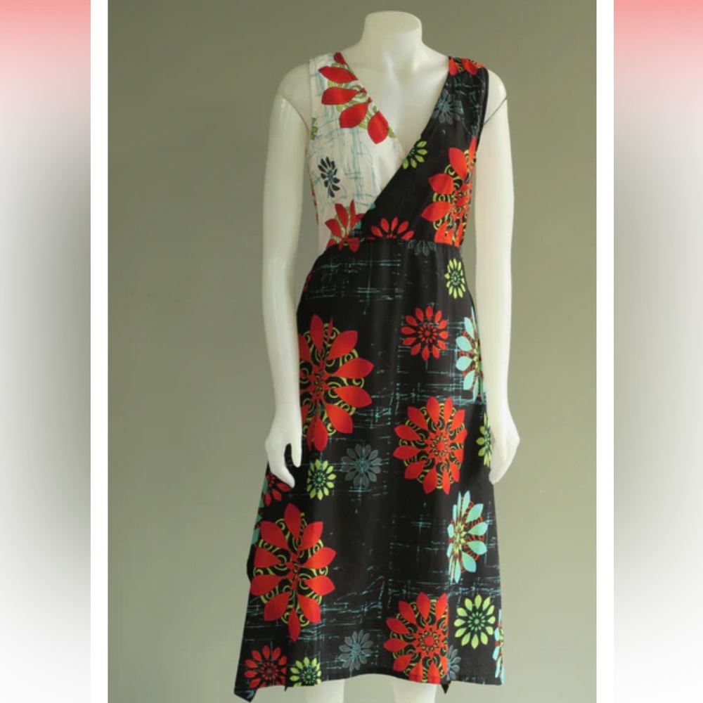 Floral Crossover Sundress - Wearable Art